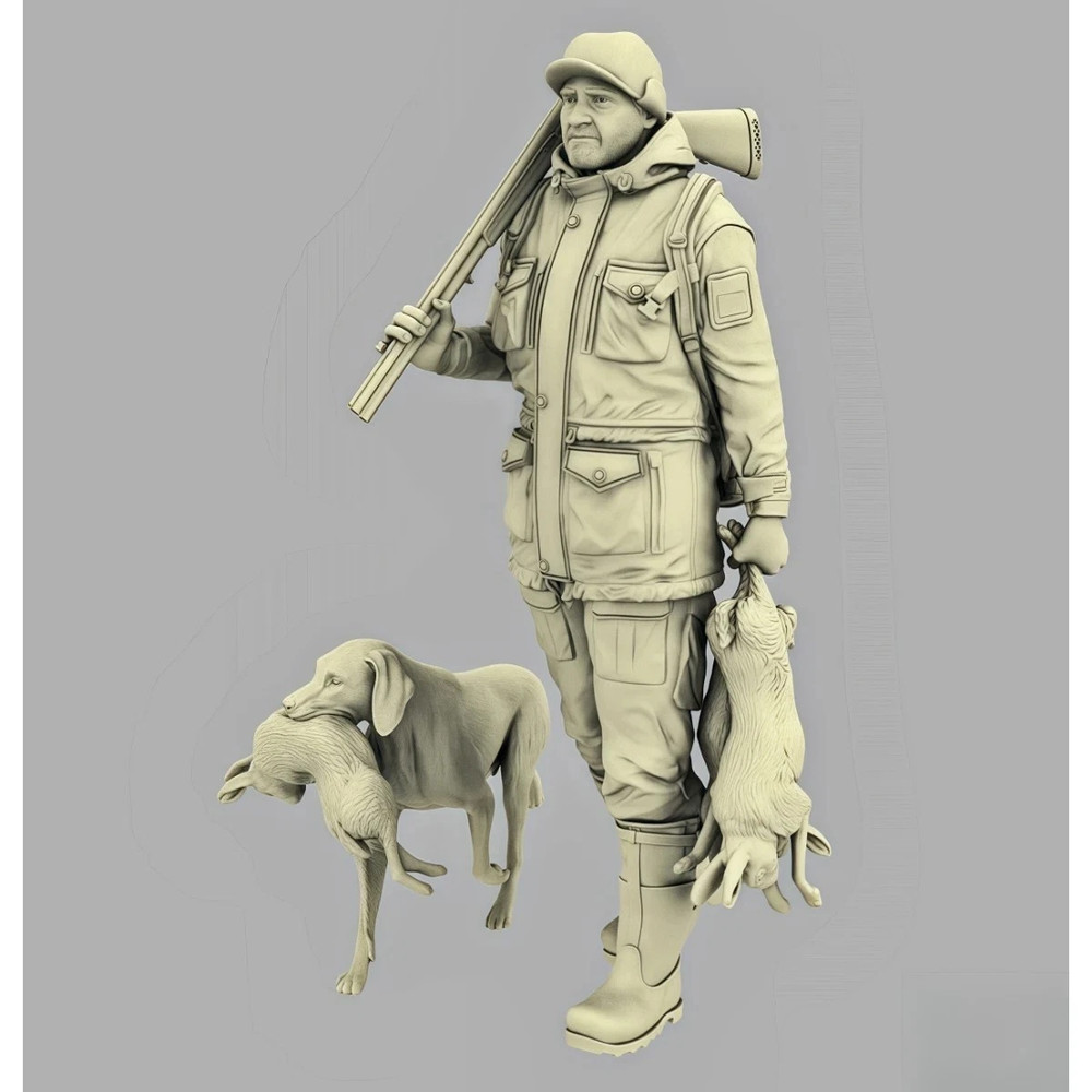1/35 Scale Unpainted Modern Hunter Resin Model Kit – Unassembled