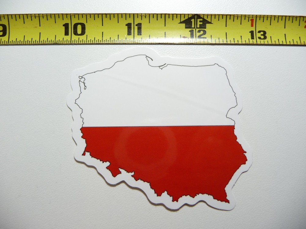 Poland Map Flag Country Outline Silhouette Decal Sticker for Laptop