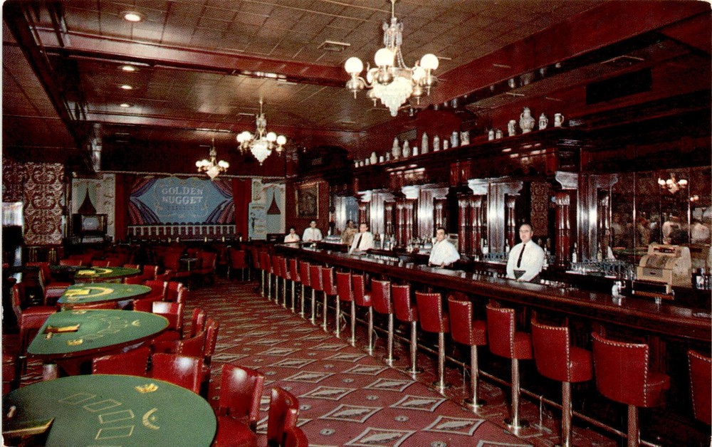 Las Vegas, Golden Nugget Gambling Hall, Saloon and Restaurant, Crystal Postcard