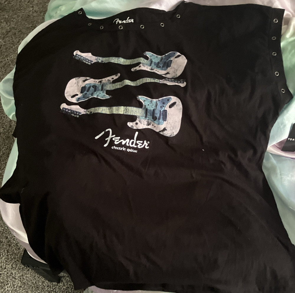 Torrid Black Graphic Print Dolman Sleeve Fender Embellished Tee Plus Size 2X