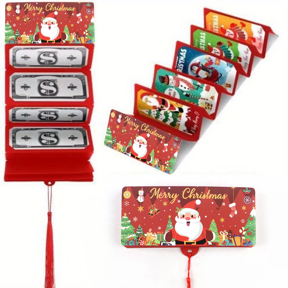 Christmas Money&Gift Card Holder Cash Gifts Surprise Cash Envelope With 10 Slots