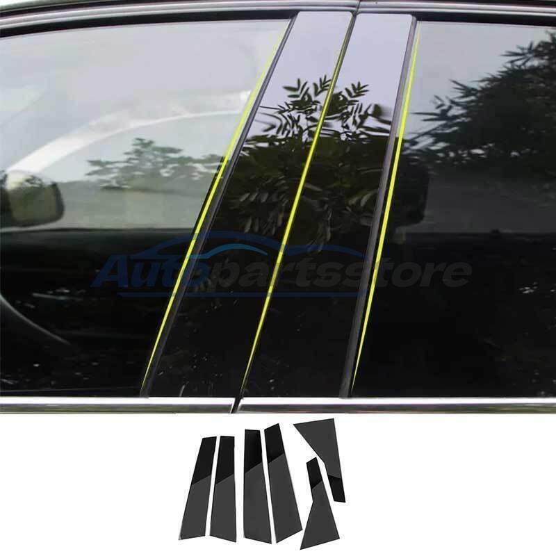 For Cadillac XT5 2017-2023 6pc Black Pillar Posts Set Door Trim Piano Cover Kit