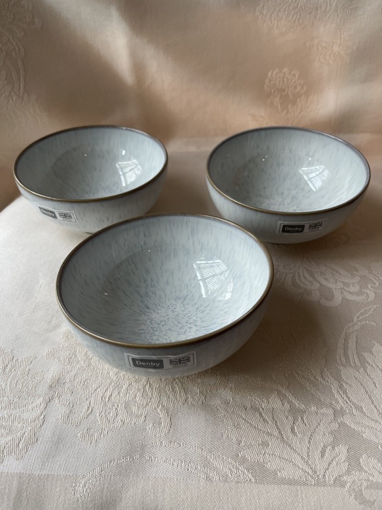 Denby White Speckled Rice Bowls-3