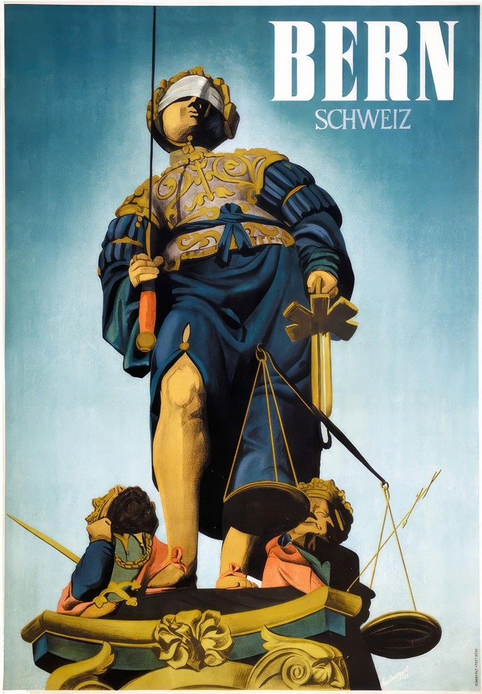Bern Switzerland Schweiz Vintage Travel Poster Print