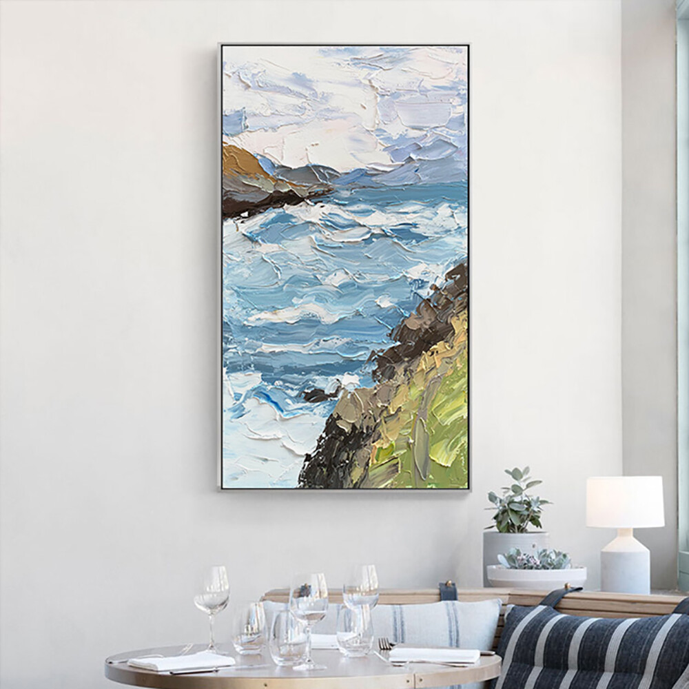 Hand Painted Oil Painting Knife Painted Landscapes Porch Corridor Living Room