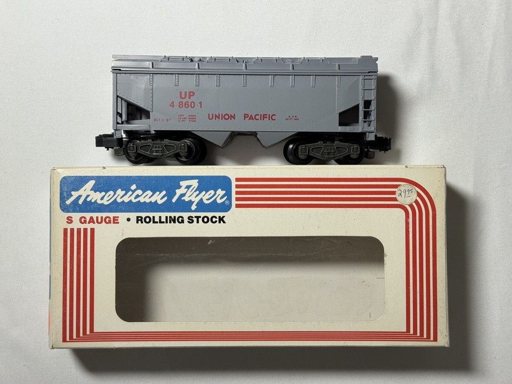 Vintage American Flyer S Gauge Union Pacific Covered Hopper 6-48601 w/ Box