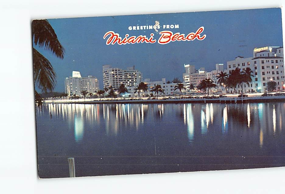 Postcard View of the Hotels at Miami Beach Florida USA