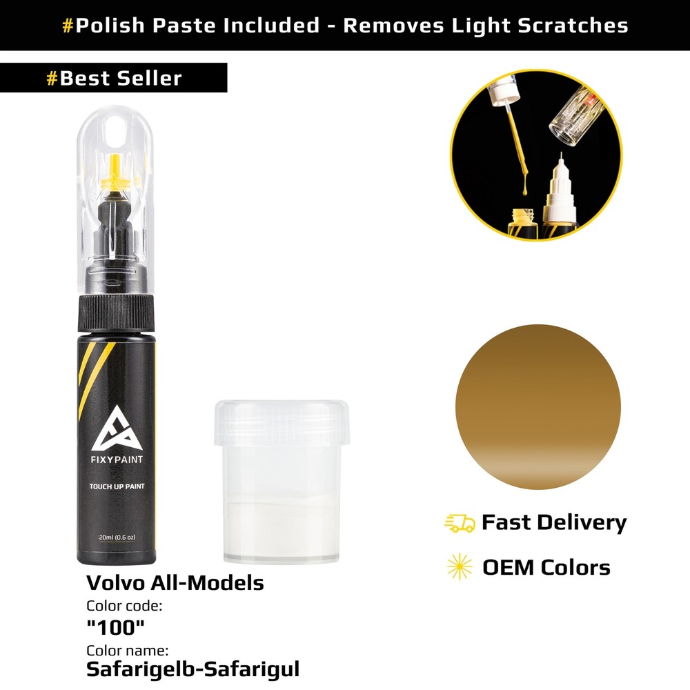 Volvo Touch Up Paint Code 100 Safarigelb Safarigul All Models