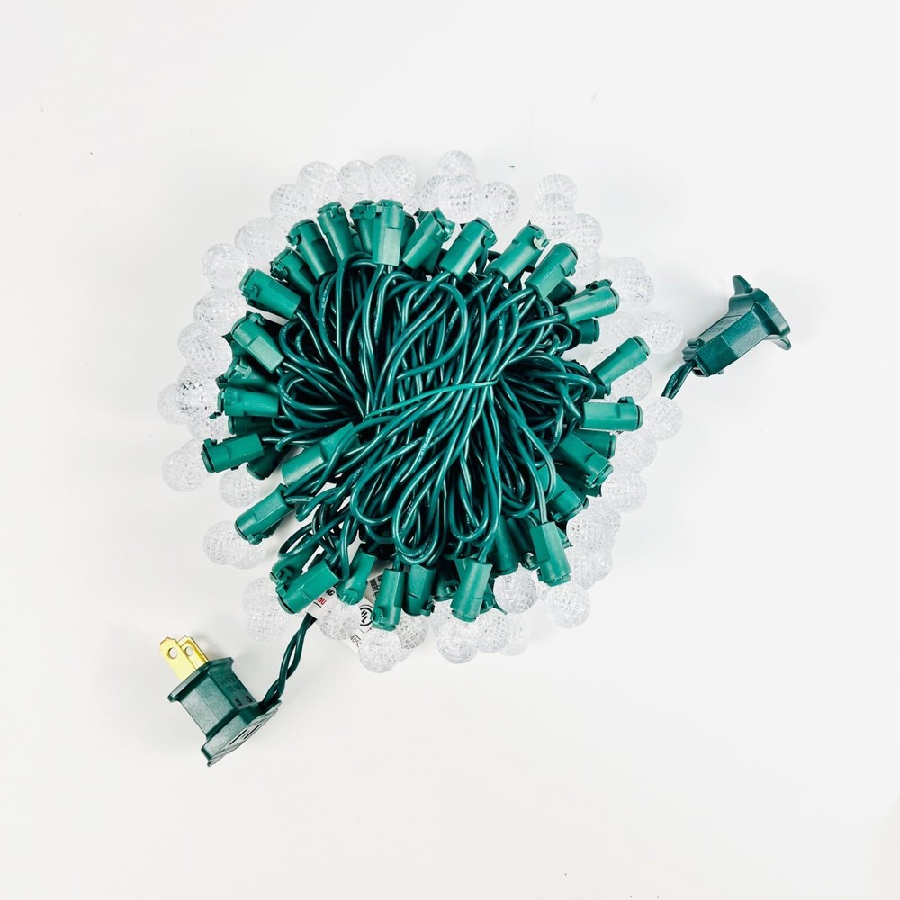 Generic UL Certified 70 count G14 Raspberry Cool White LED Christmas Lights, ...