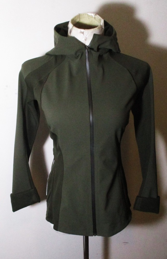 LULULEMON Taupe Green Full Zip Hooded Jacket Women's Size 4 NWOT