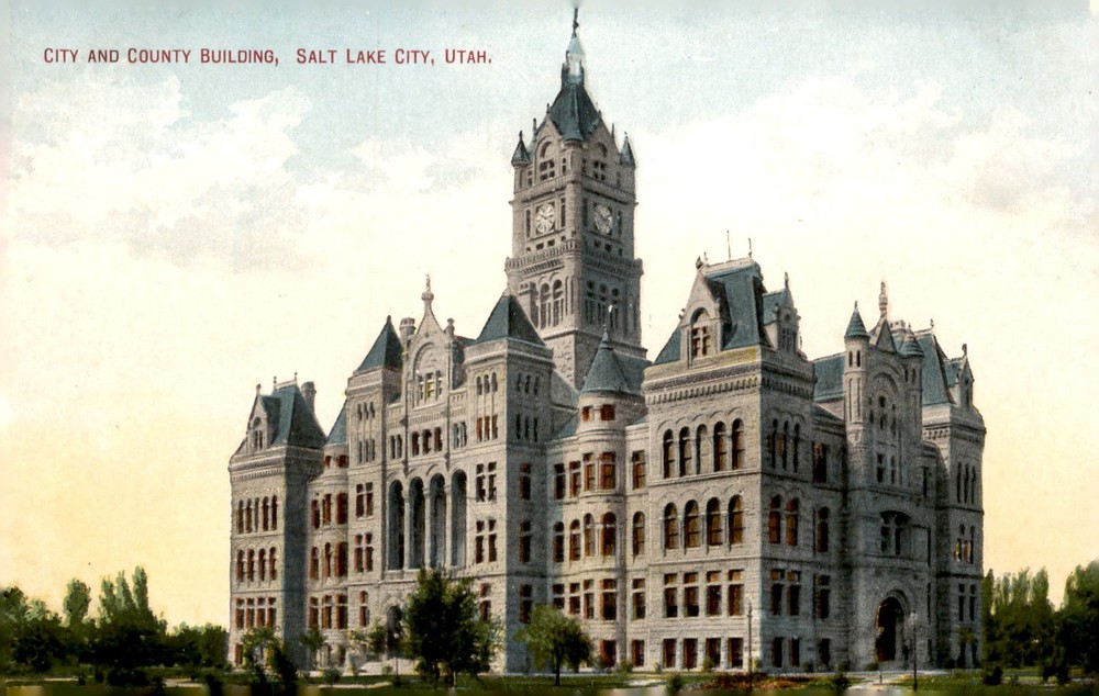 City and County Building, Salt Lake City, Utah, 1909 Postcard