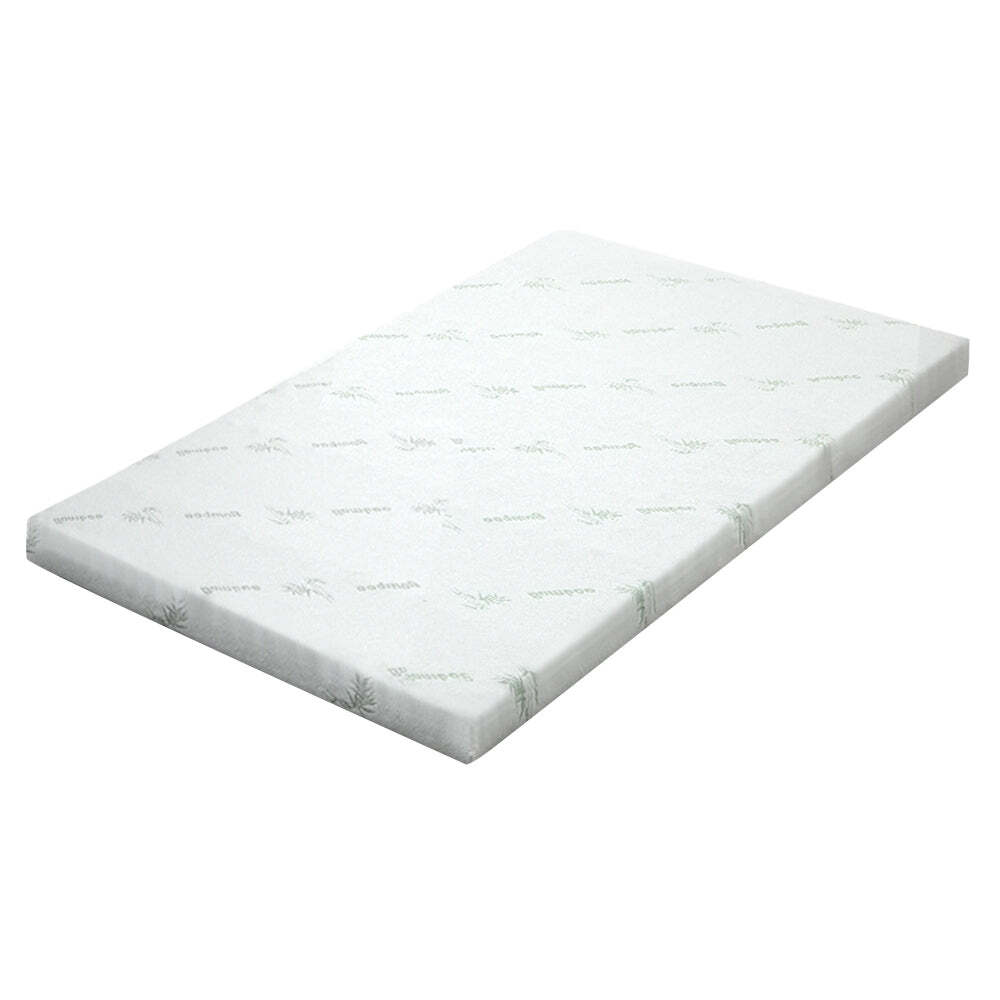 NNEDSZ Bedding Cool Gel Memory Foam Mattress Topper w/Bamboo Cover 8cm - Single