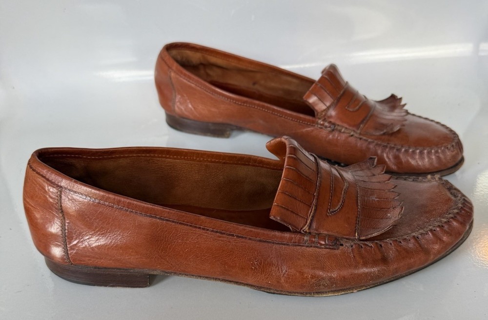 Allen Edmonds Grenada Shoes Men's Size 11 D  Brown Leather Comfort Loafers