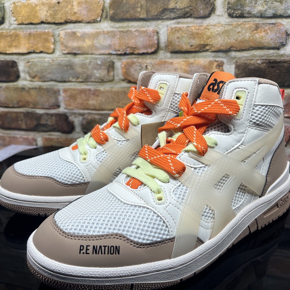 Mens 10 - Asics X P.E Nation X Ex89 Mt - Pearled Ivory Burro Mid Top New