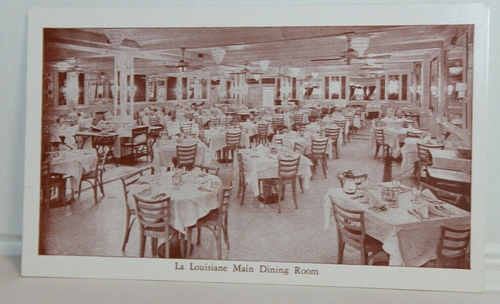 Vintage Souvenir Travel Postcard La Louisiane Restaurant, New Orleans, LA