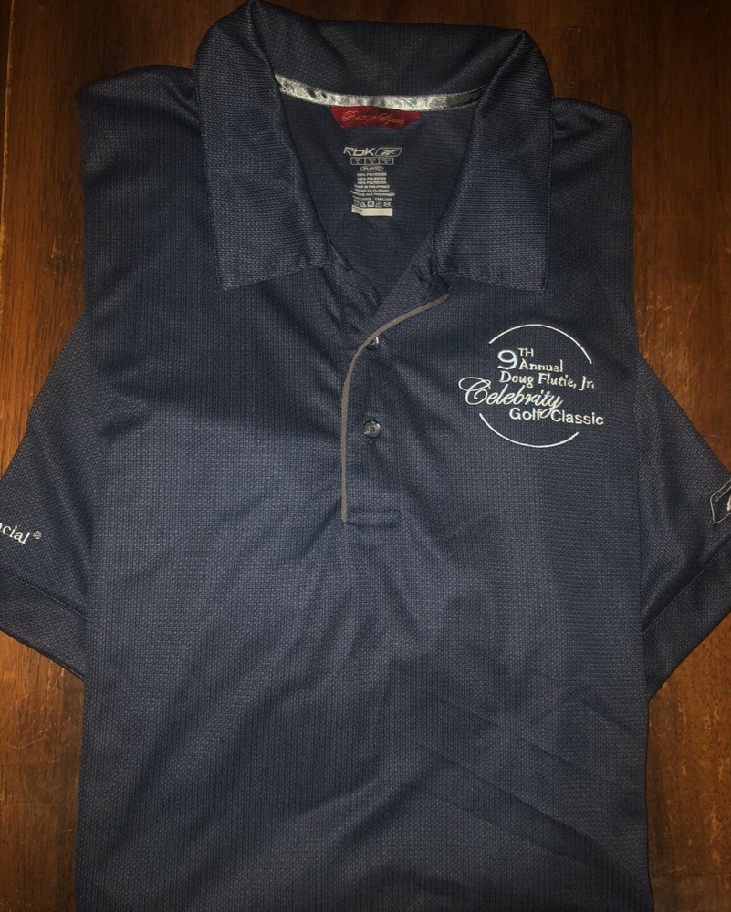 Mens Reebok Play Dry Short Sleeve Prestige Sport Golf Polo Shirt Size Large