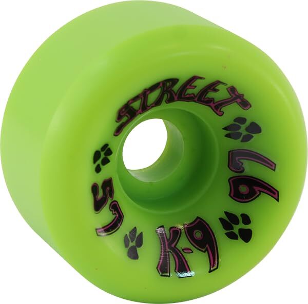 Dogtown K-9 57mm 97a Lime Green Skateboard Wheels Set