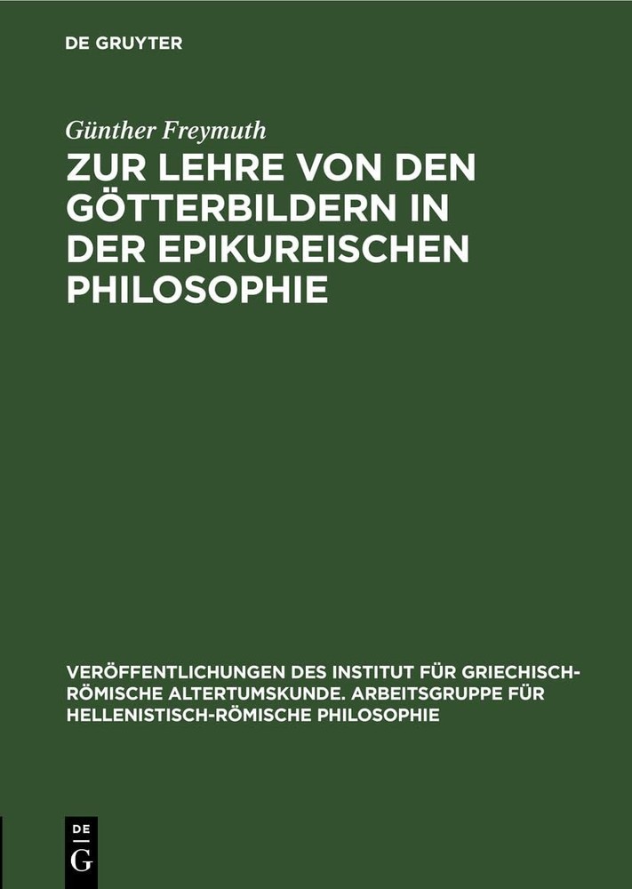 Günther Freymut Zur Lehre Von Den Götterbildern in Der Epikureischen  (Hardback)Another great item from Rarewaves USA | Free delivery!