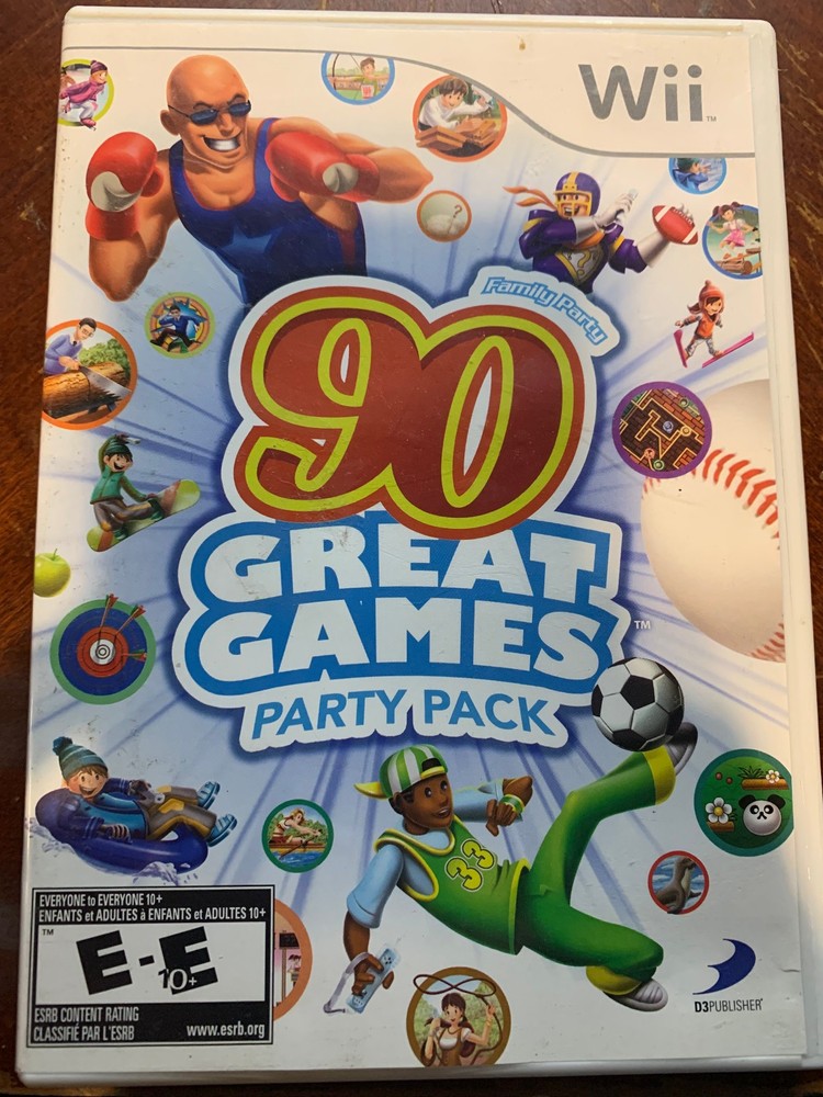 90 Great Games Party Pack (Nintendo Wii, 2010) W Manual CIB