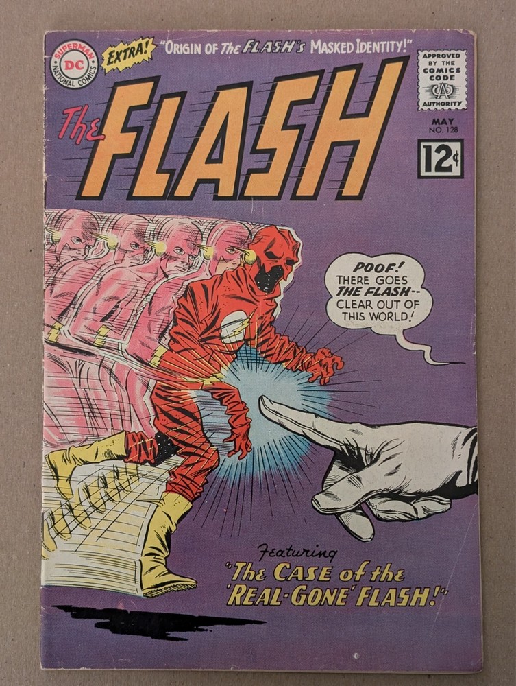 The Flash #128 VG (4.0) 1st App. Abra Kadabra  (DC Comics, May 1962)-image