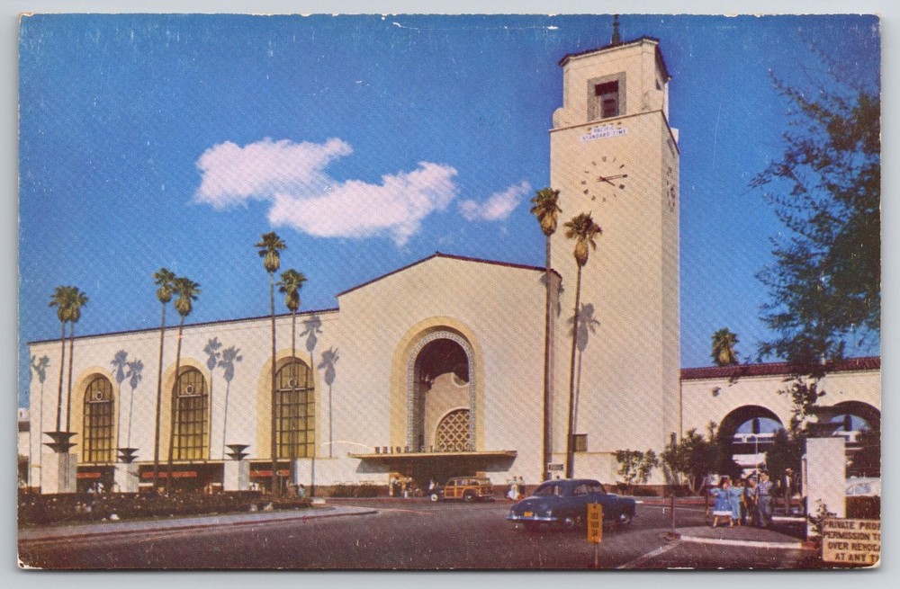 Vintage Union Station Los Angeles Postcard - Mike Roberts Color Chrome