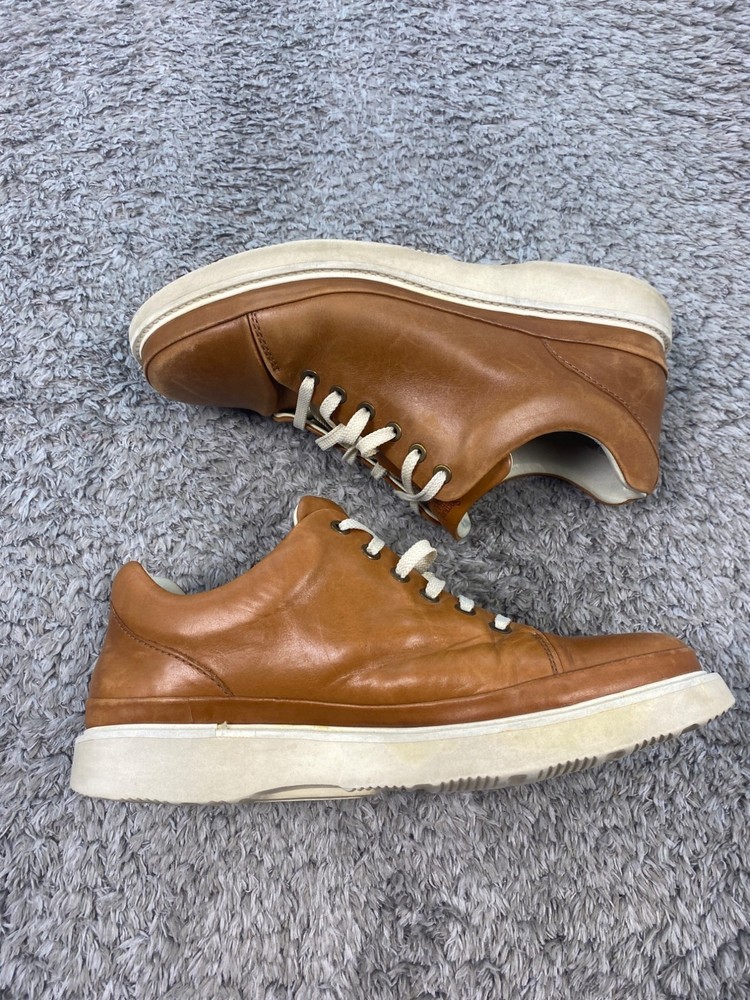 Samuel Hubbard Shoes Men 9 M Dress Fast Whiskey Tan Leather Lace Up Sneakers