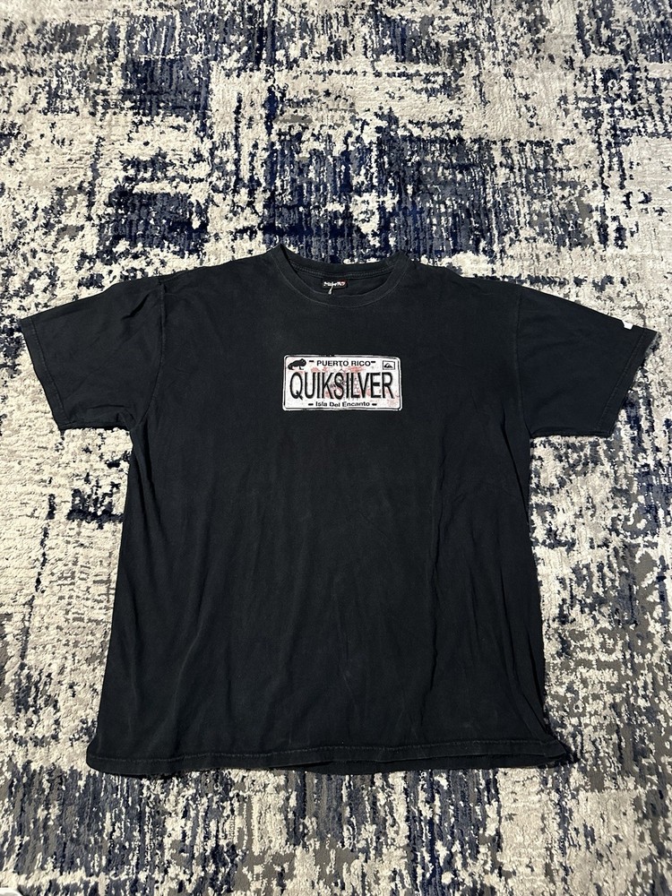 Quicksilver Puerto Rico Surf Black Men’s Tee Shirt Size Xl Y2K 2000s Vintage