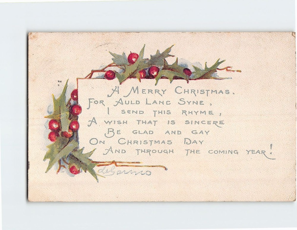 Postcard Christmas Holiday Greeting Card with Art Print