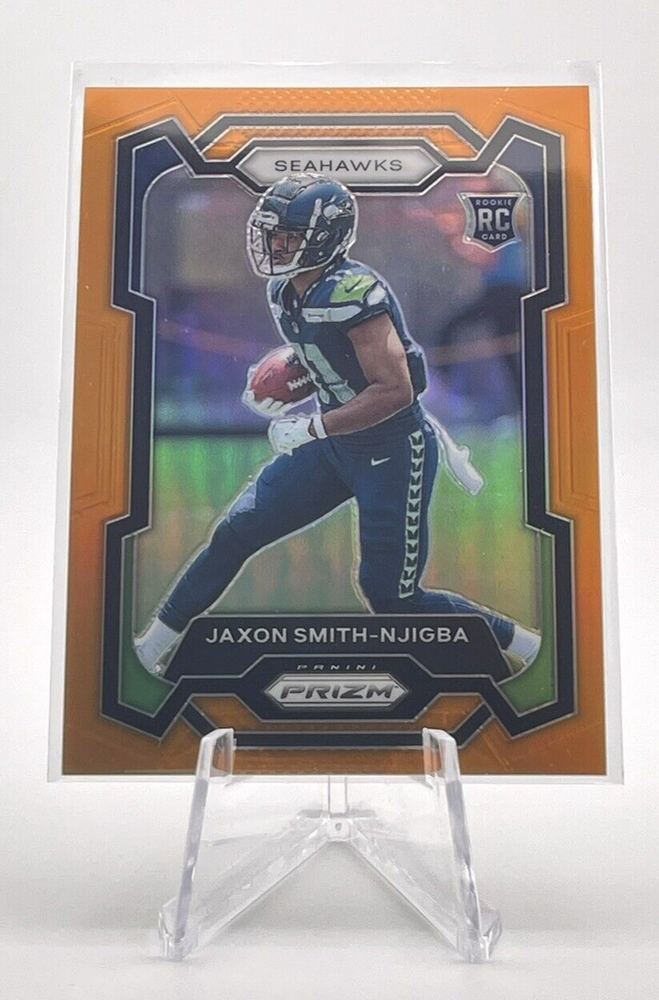 Jaxon Smith-Njigba 2023 Panini Prizm Orange /249 Rookie #390 Seattle Seahawks