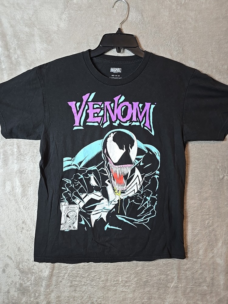 Official Marvel Mens Venom Antihero T-shirt Black Medium