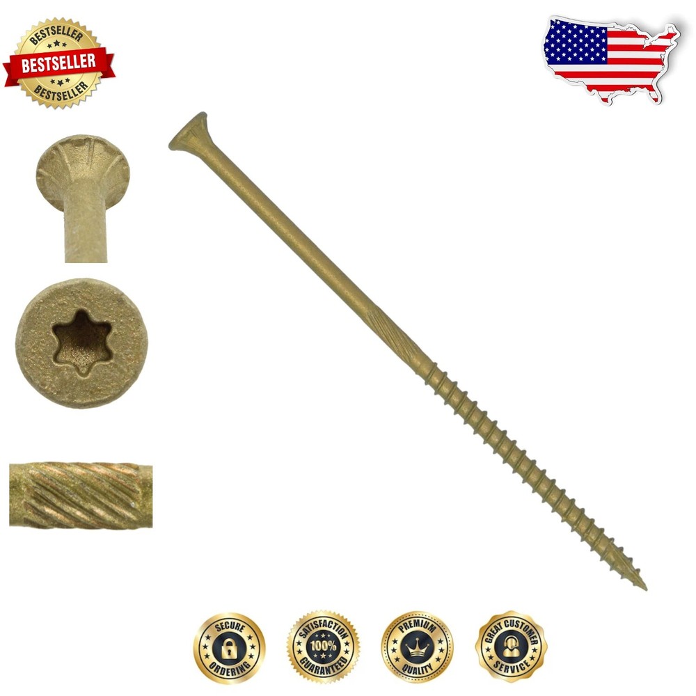 5 lb 160-Count Bronze Torx Flat Head Wood Screws for DIY Projects