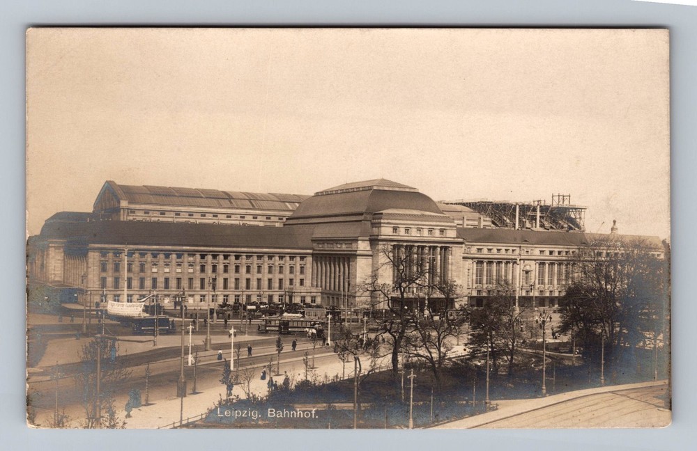 Germany- Leipzig Train Station Standard Postal Old Card View Vintage Postcard