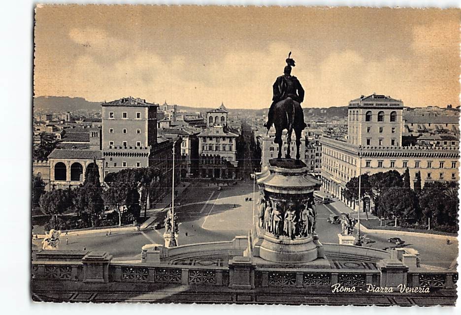 Postcard Piazza Venezia Rome Italy
