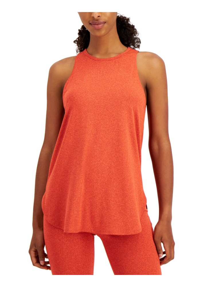 IDEOLOGY Womens Red Moisture Wicking Upf50 Flat Seems Sleeveless Crew Neck Top S