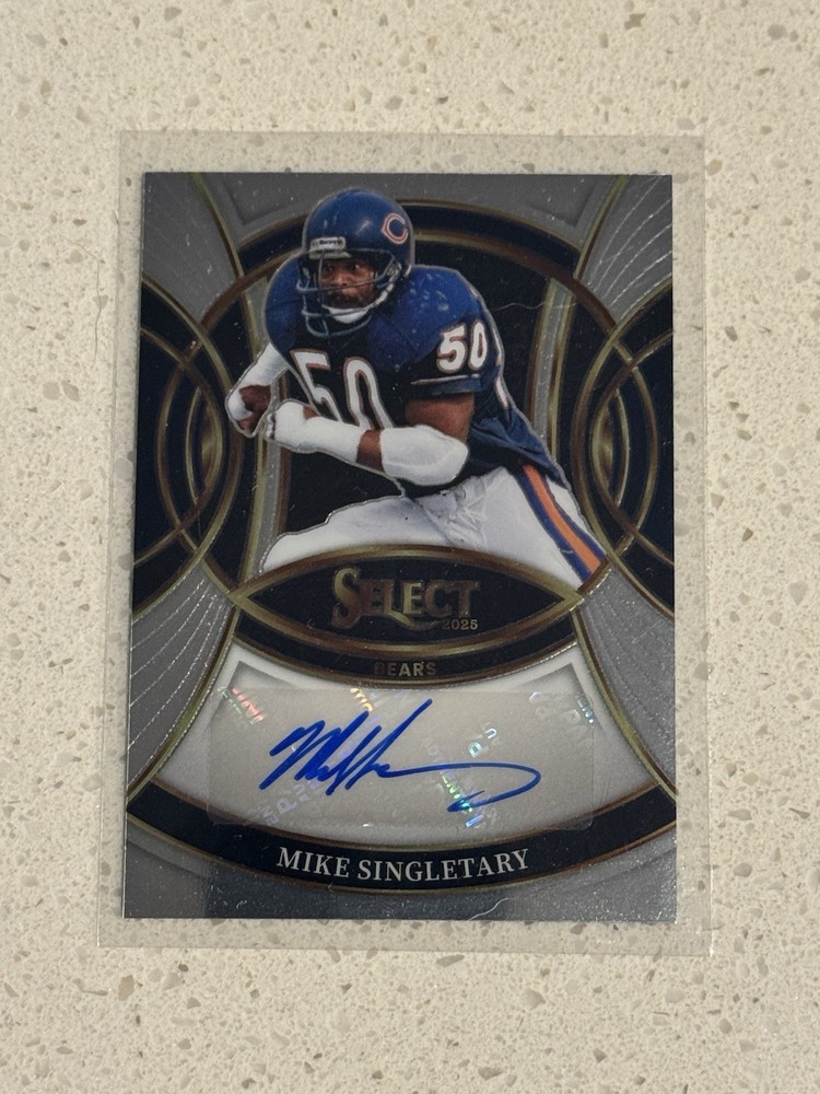 2025 Panini Select - Signatures Mike Singletary #SP-MSY Silver Prizm (AU)