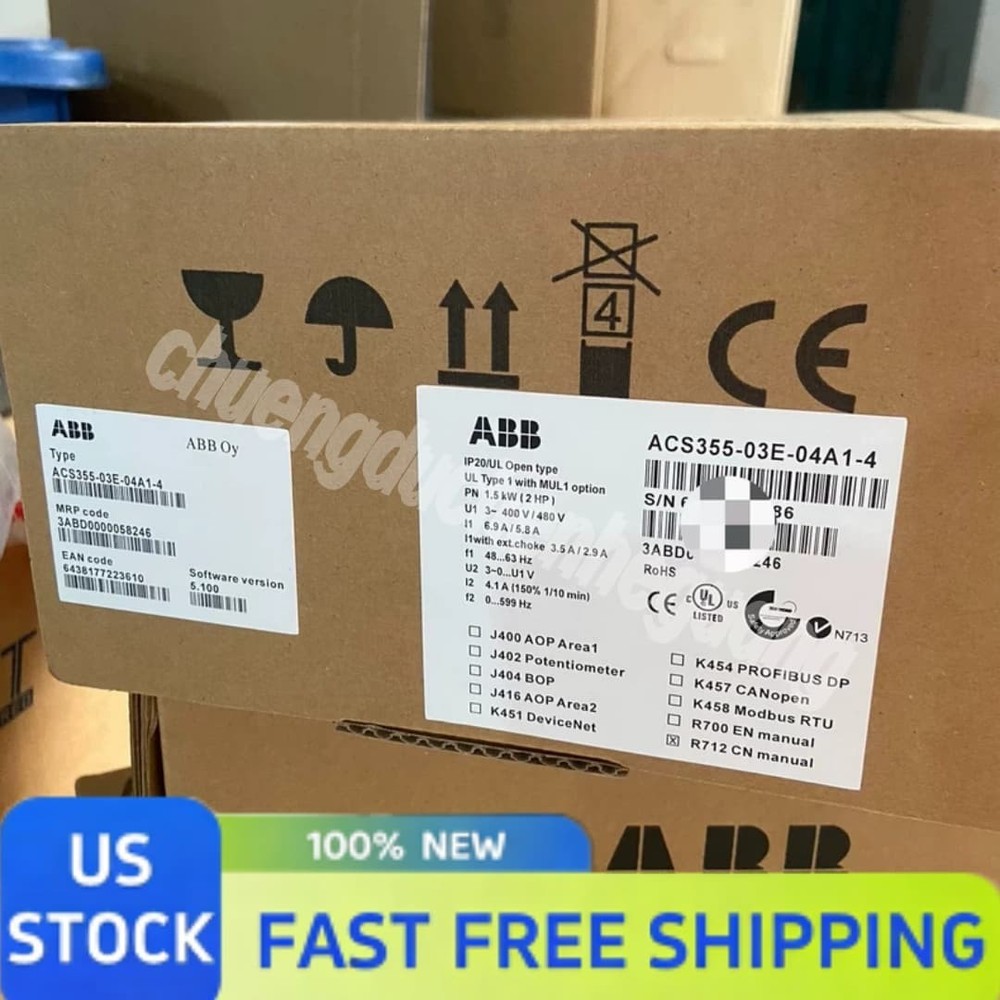 Unopened NEW ABB ACS355-03E-04A1-4 Frequency Inverter US STOCK Fast Shipping