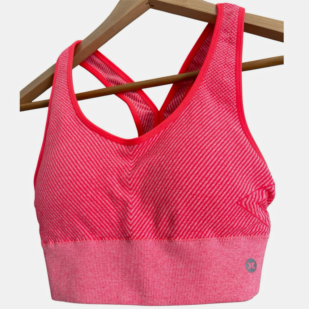 Reebok Women's Medium Support Wireless Racerback Sports Bra S Pink