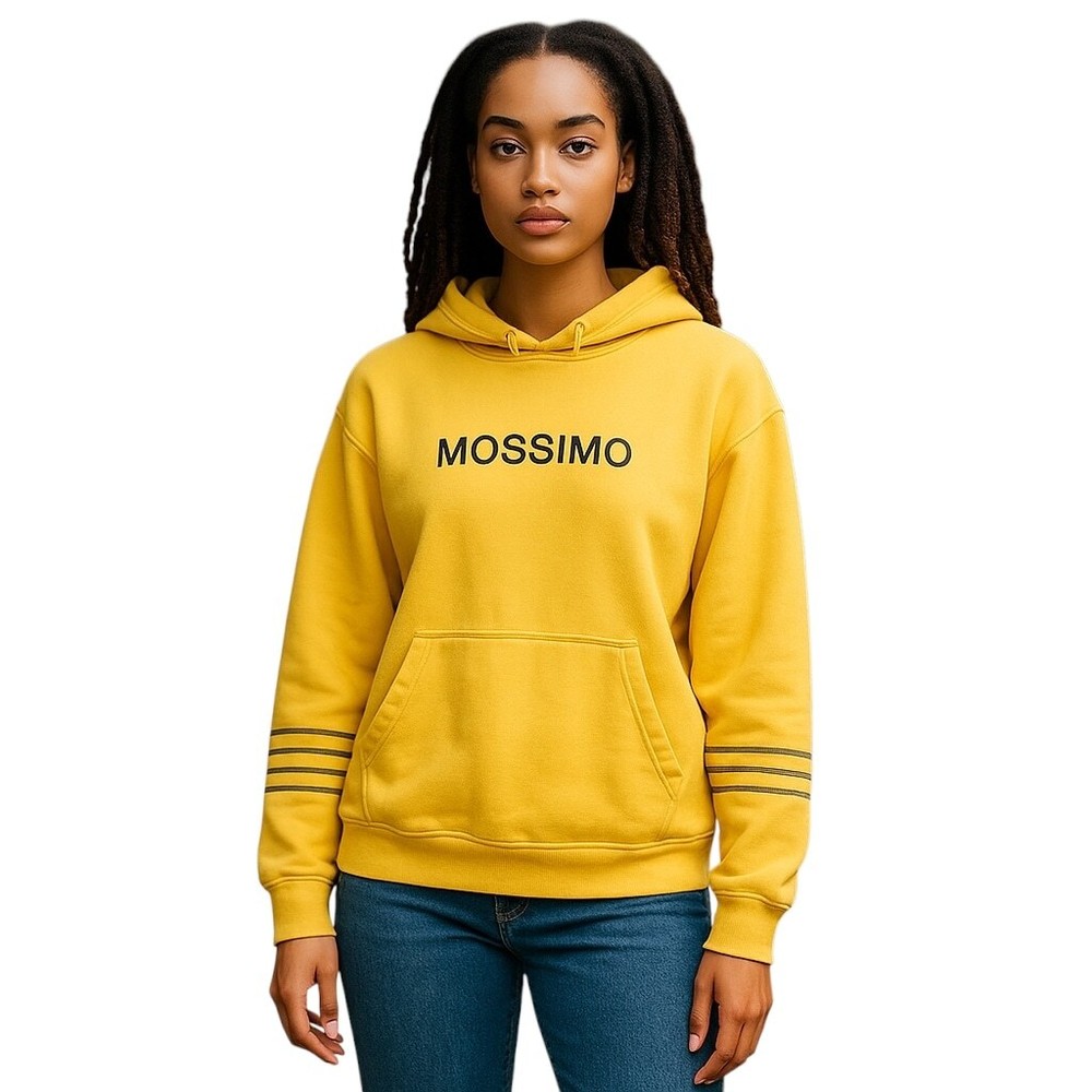 Mossimo Sweatshirt Hoodie Women’s Size Large Yellow and Navy Blue