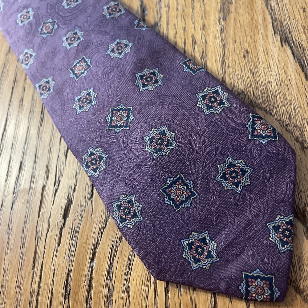 Vintage EUC Mark Shale Foulard Silk Tie Men’s Necktie Hand Sewn USA