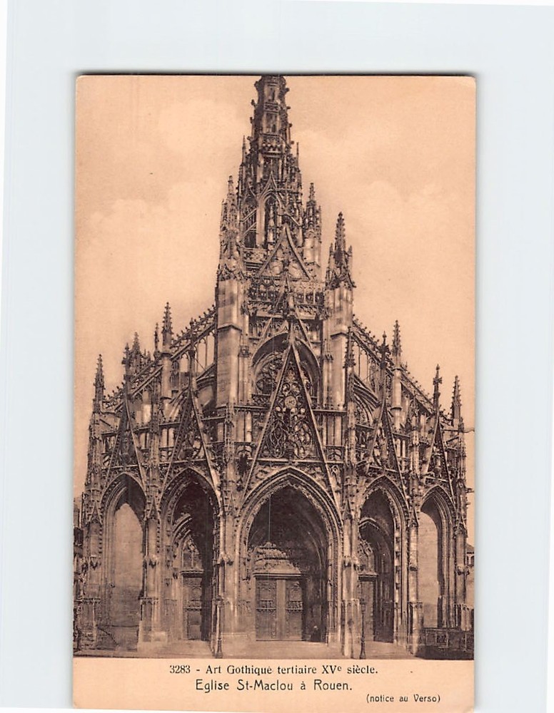 Postcard Church of Saint-Maclou in Rouen France