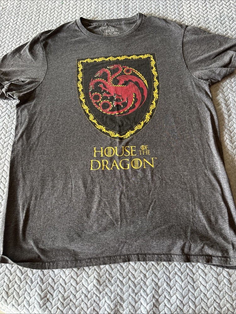 Game Of Thrones House Of The Dragon Gray Men's T-Shirt M
