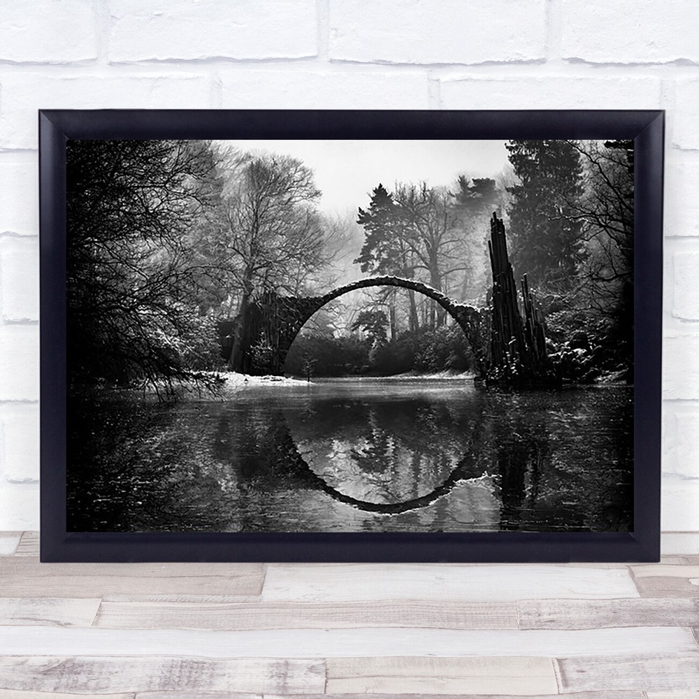 Devil's Bridge Rakotzbruecke Germany Kromlau Lake Iconic Wall Art Print