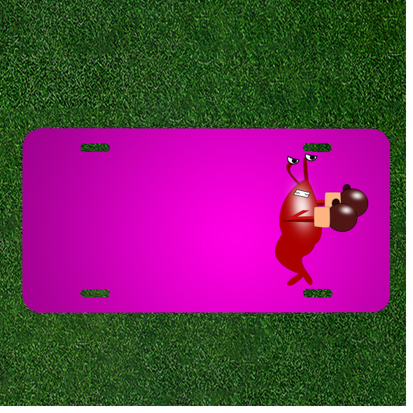 Custom Personalized Car License Plate With Add Names To Animal Boxing Seafood