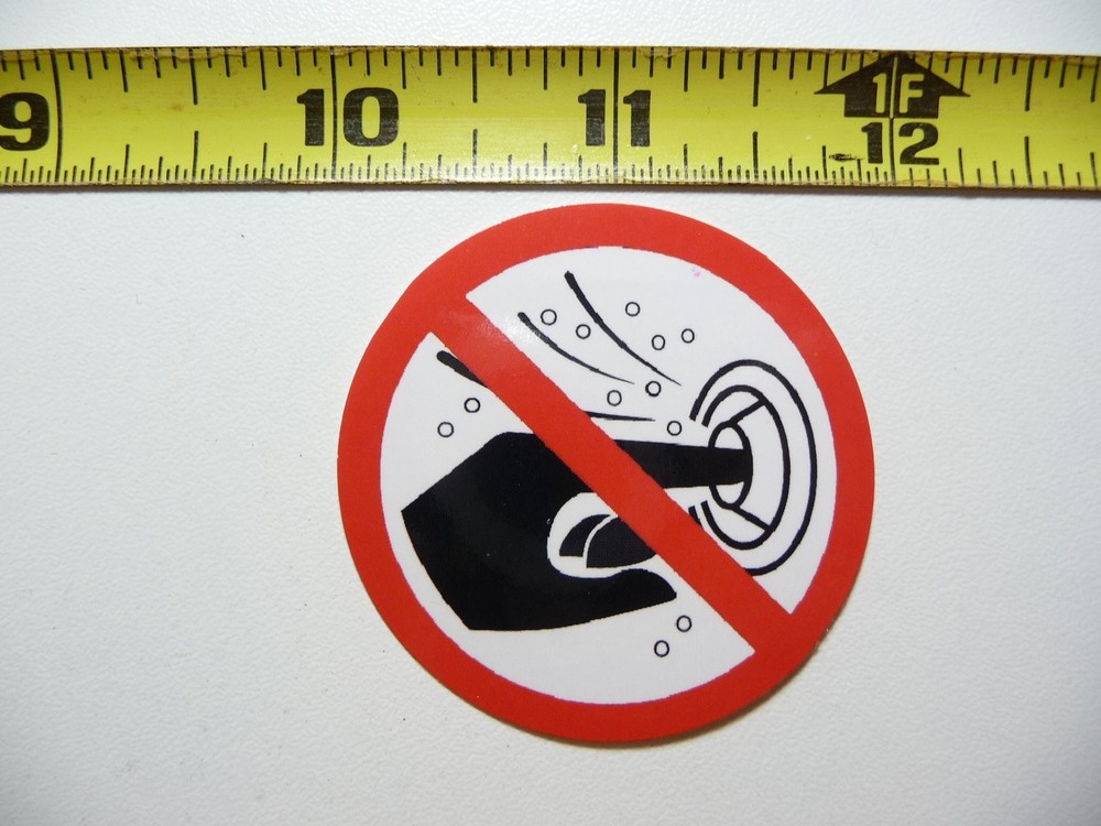 No Finger Suction Decal Sticker Job Occupation Work Prohibited Sign