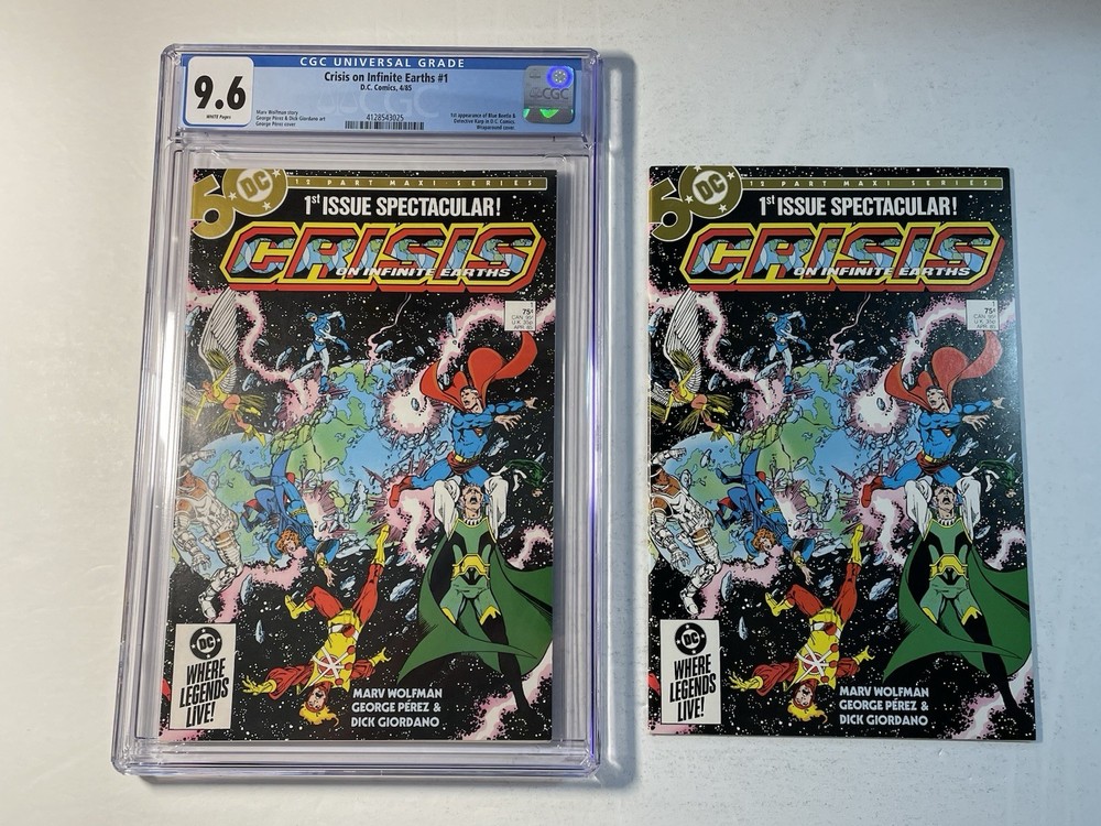 Crisis on Infinite Earths #1 CGC 9.6 1985 1st App of Blue Beetle and #1 Raw Copy