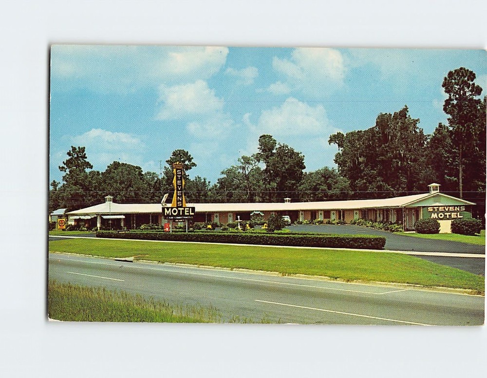 Postcard Stevens Motel Ocala Florida USA
