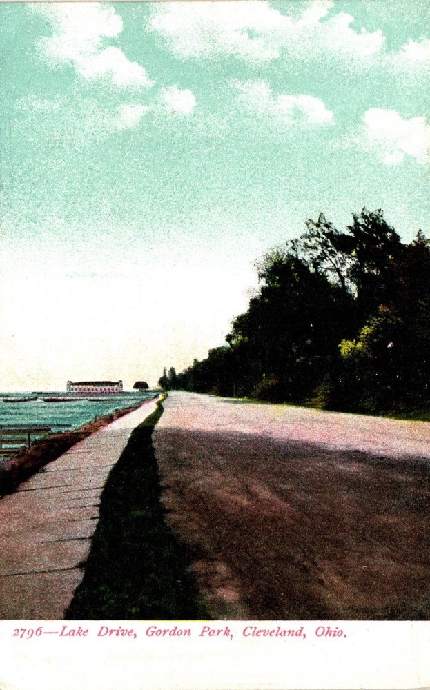 Postcard Lake Drive Gordon Park, Cleveland, Ohio