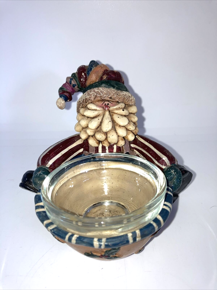 Vintage 2001 Santa Votive Candle Holder Jo Ann's Resin
