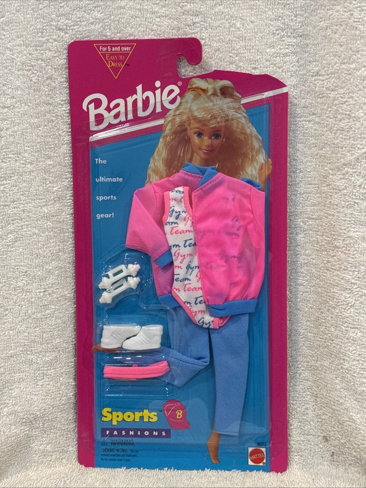 VINTAGE 1995 Mattel Barbie Sports Fashions Barbie Workout Gear #68312 NIP/SEALED