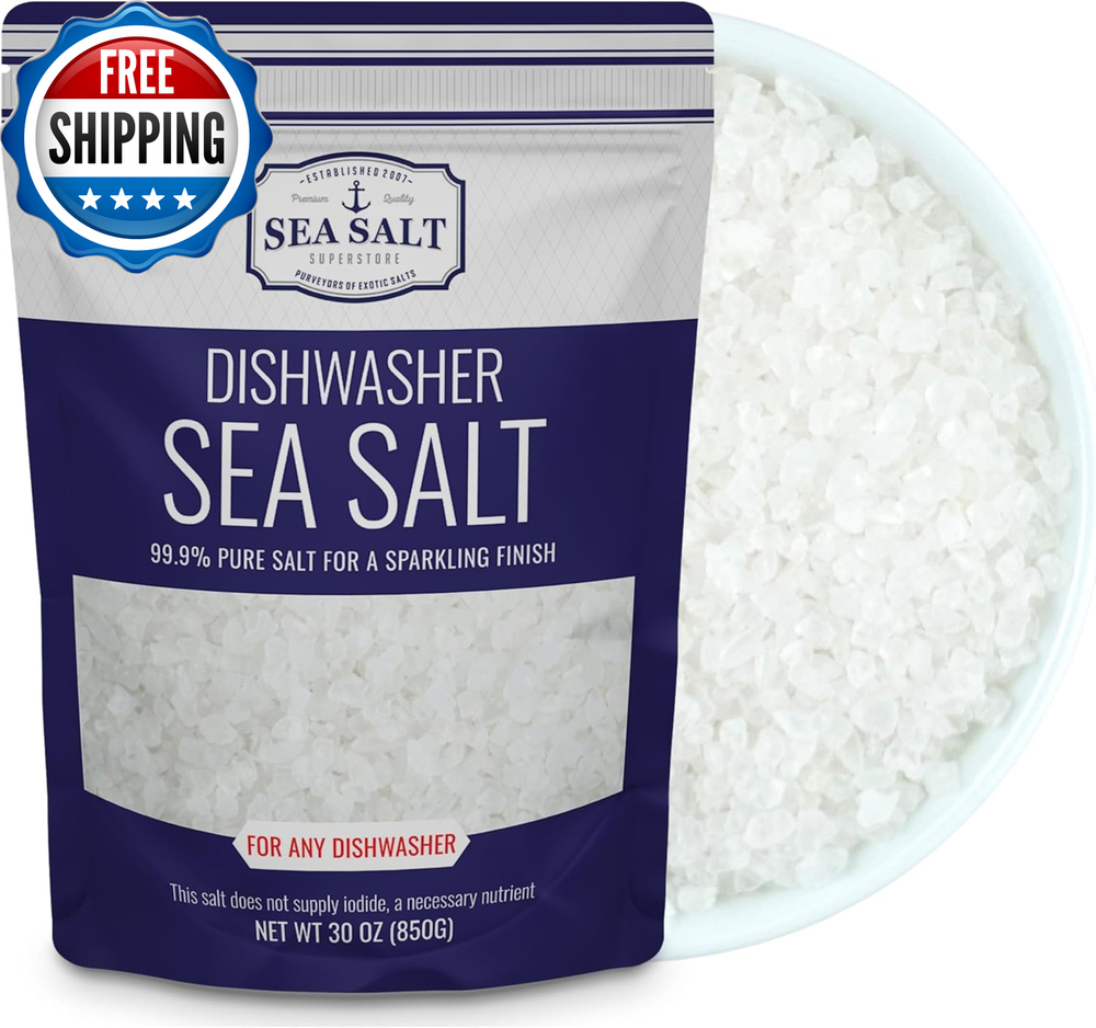 Natural Coarse Sea Salt for Dishwashers – Food Grade Water Softener